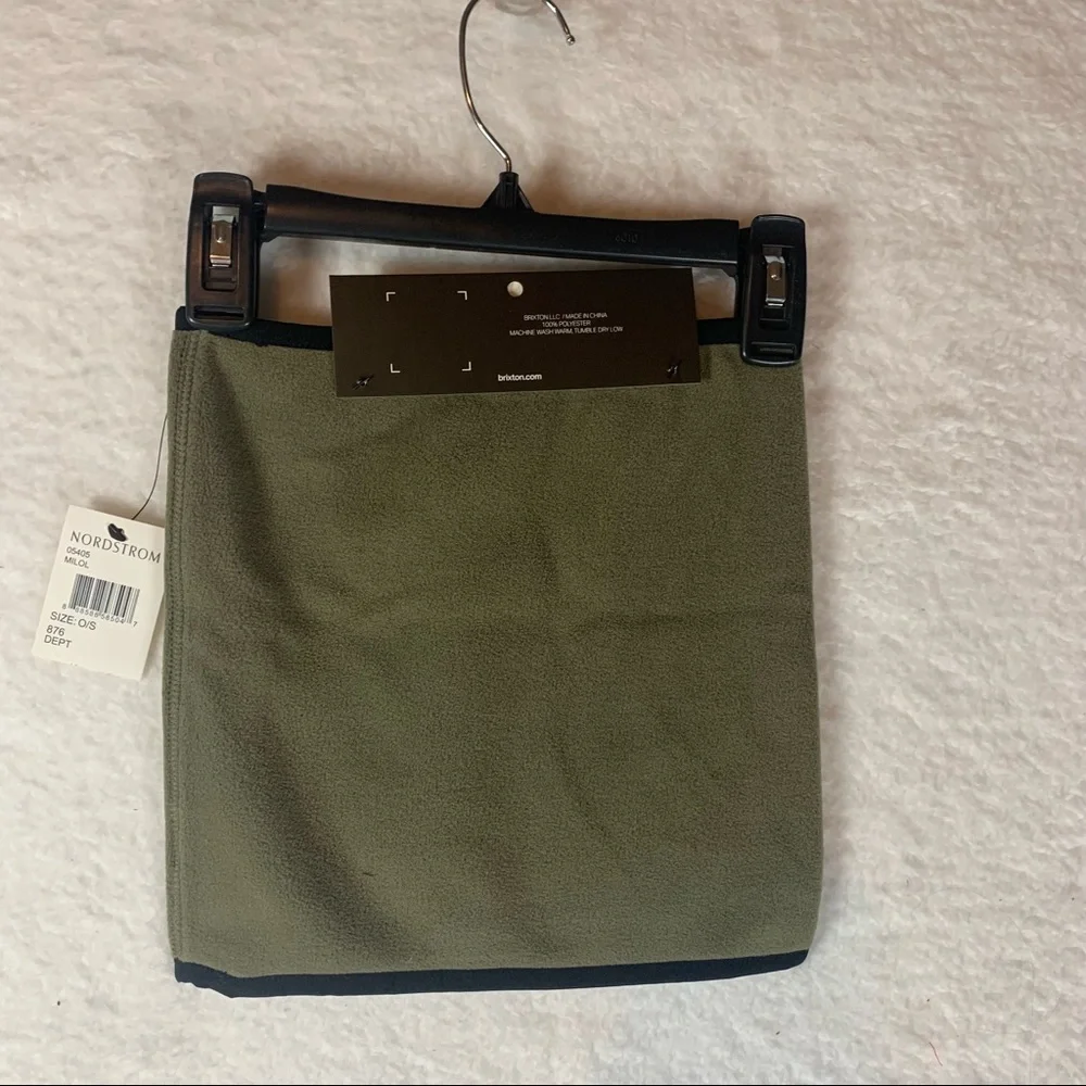 Brixton Arctic Fleece Gaiter Green Neck‎ Mask NWT 5174